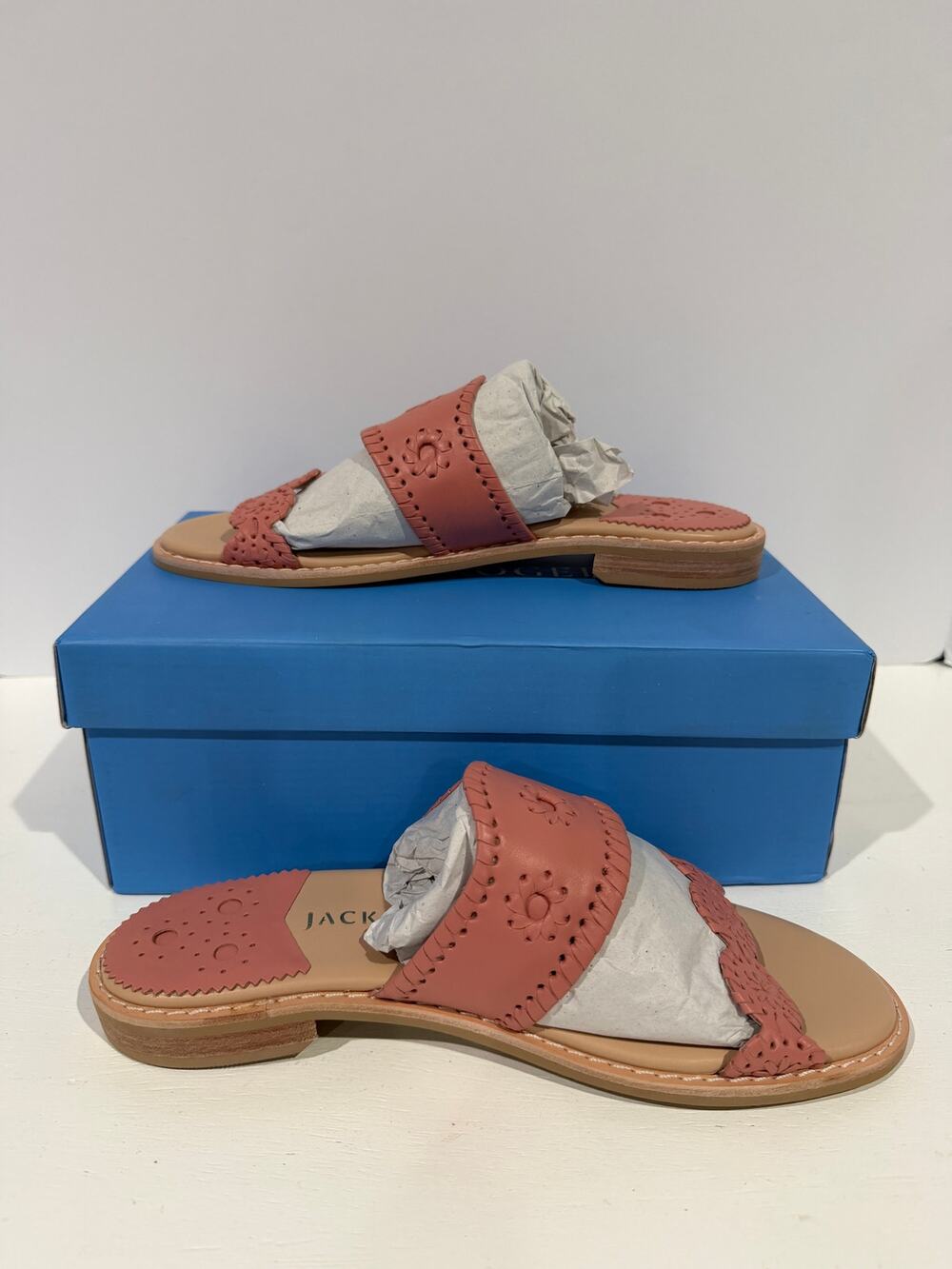 Jack Rogers Caroline Flat Sandal Rose Pink Womens Size 9.5 NEW